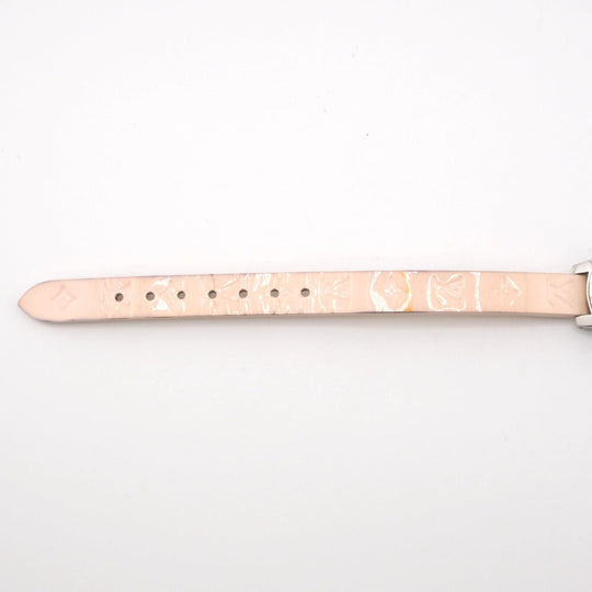 LOUIS VUITTON Watches Q1M07 Stainless Steel pink Quartz QZ Cherry blossom Tambour Women Used Authentic