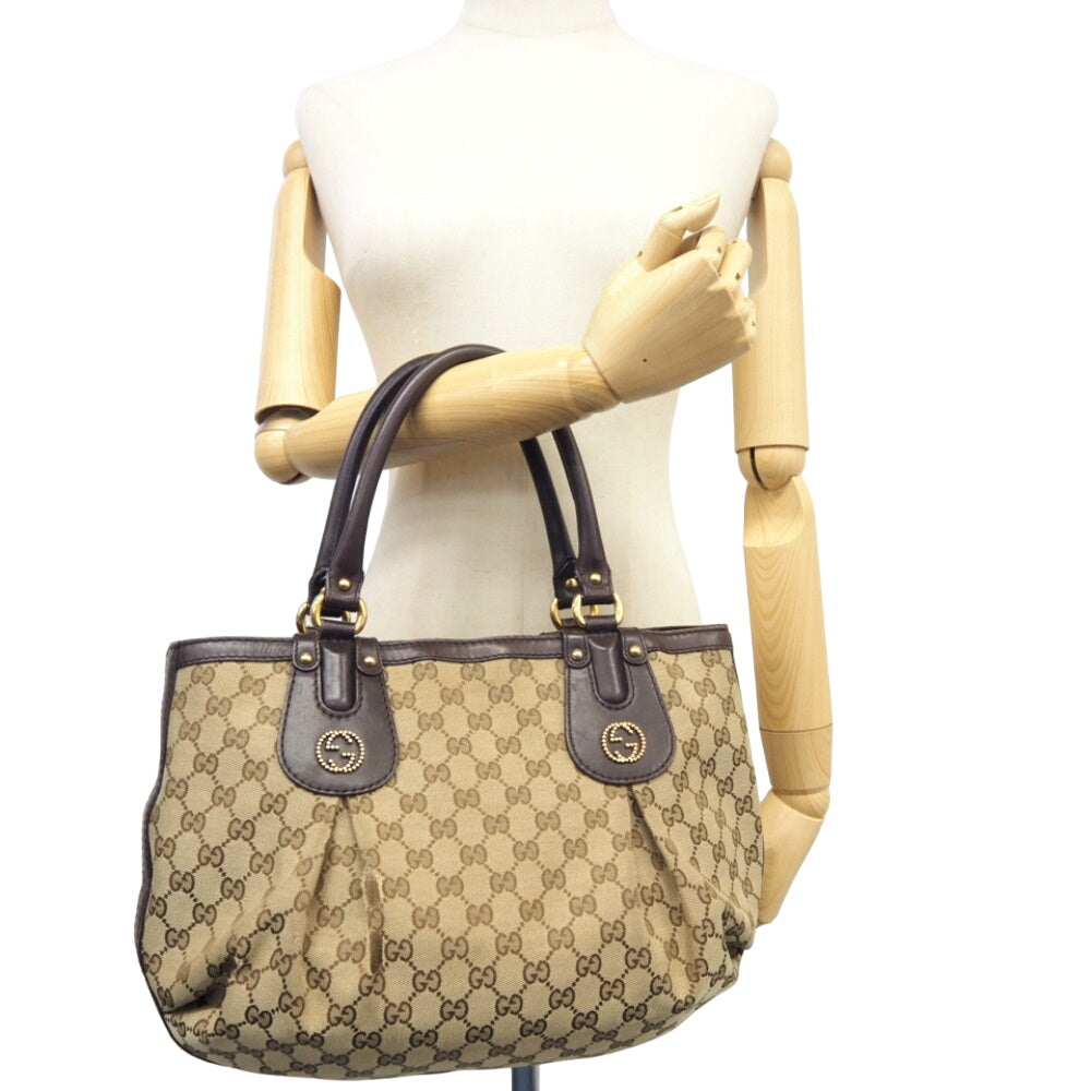 GUCCI Handbag 269953 GG canvas beige GG canvas Women Used Authentic