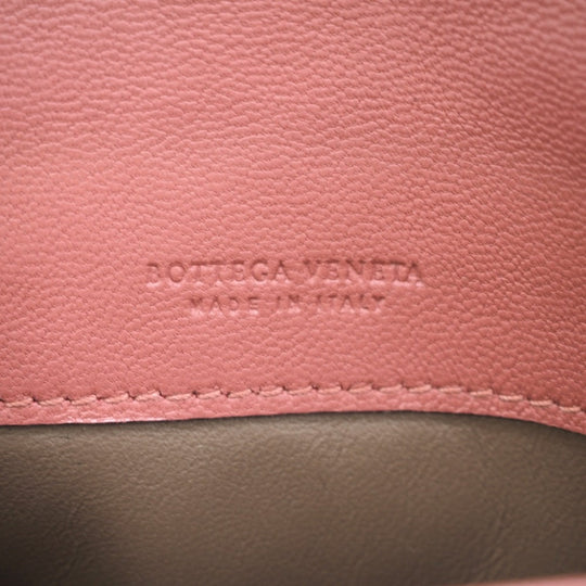BOTTEGAVENETA Long Wallet Purse leather pink INTRECCIATO Women Used Authentic