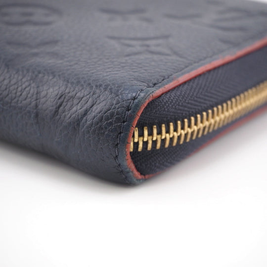 LOUIS VUITTON Long Wallet Purse M62121 leather Navy Monogram Ann Platt Marine Rouge Women(Unisex) Used Authentic