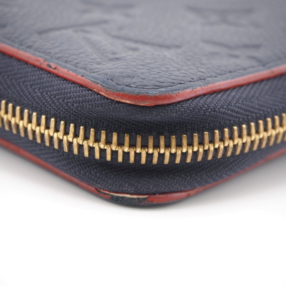 LOUIS VUITTON Long Wallet Purse M62121 leather Navy Monogram Ann Platt Marine Rouge Women(Unisex) Used Authentic