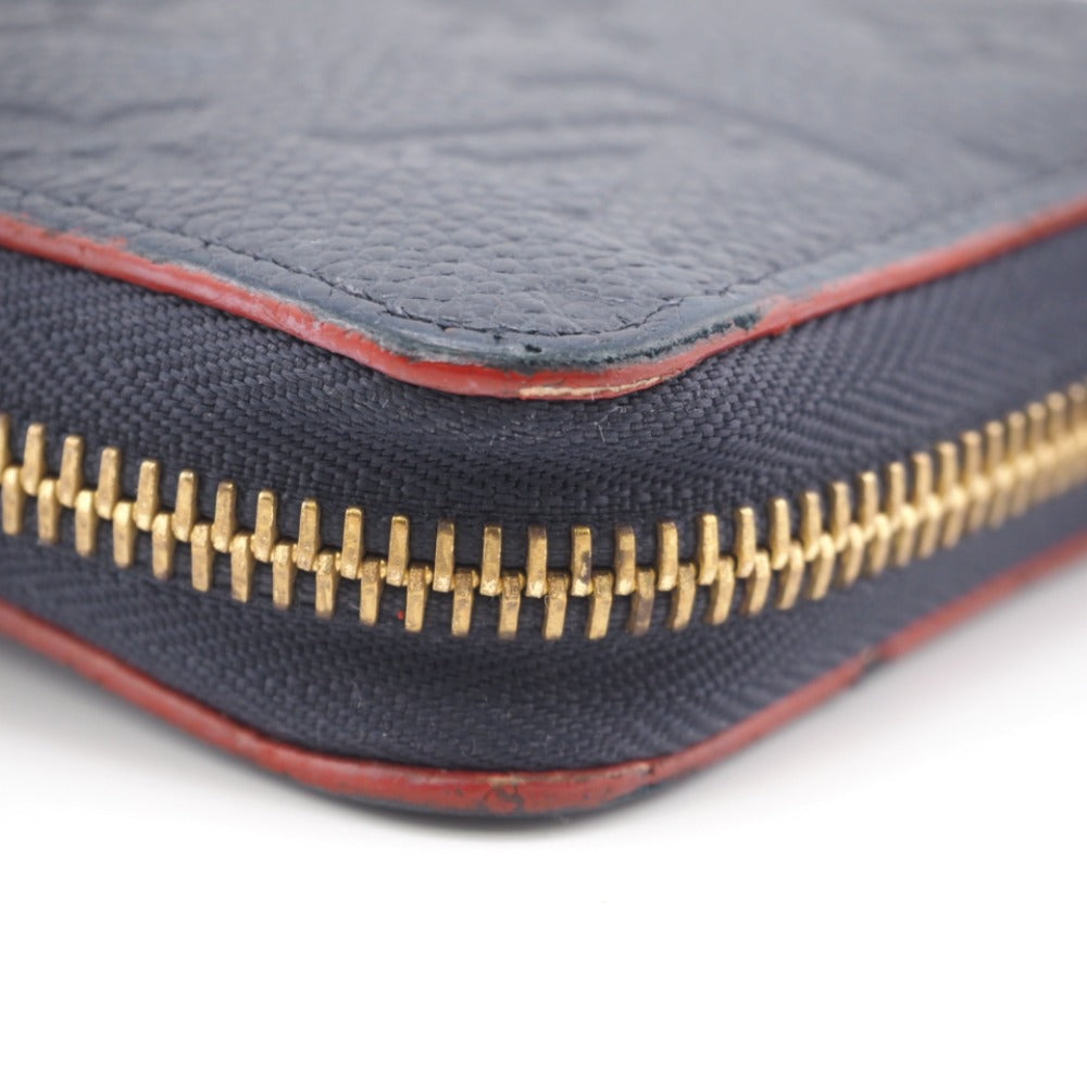 LOUIS VUITTON Long Wallet Purse M62121 leather Navy Monogram Ann Platt Marine Rouge Women(Unisex) Used Authentic