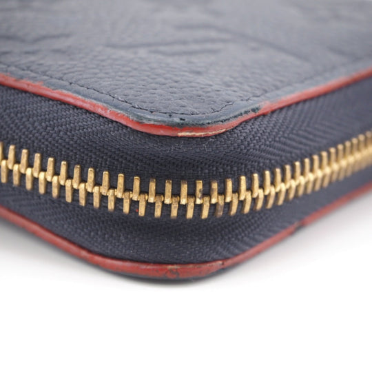 LOUIS VUITTON Long Wallet Purse M62121 leather Navy Monogram Ann Platt Marine Rouge Women(Unisex) Used Authentic