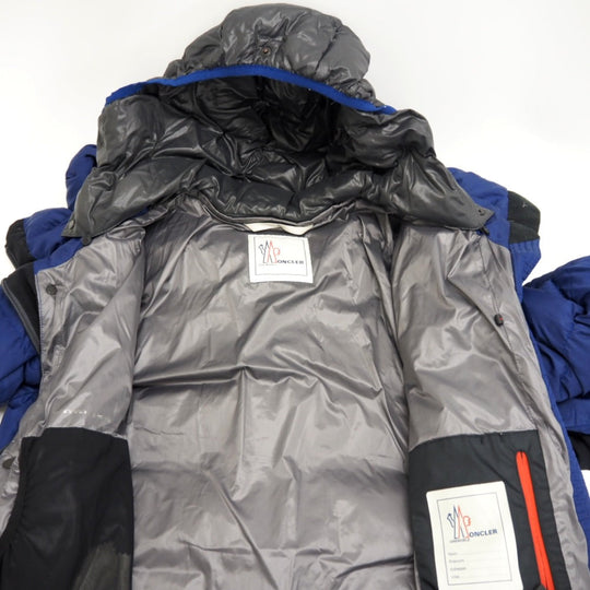 MONCLER Down jacket Polyester, Nylon Navy Grenoble RODENBERG 14 years mens No size listed Used Authentic