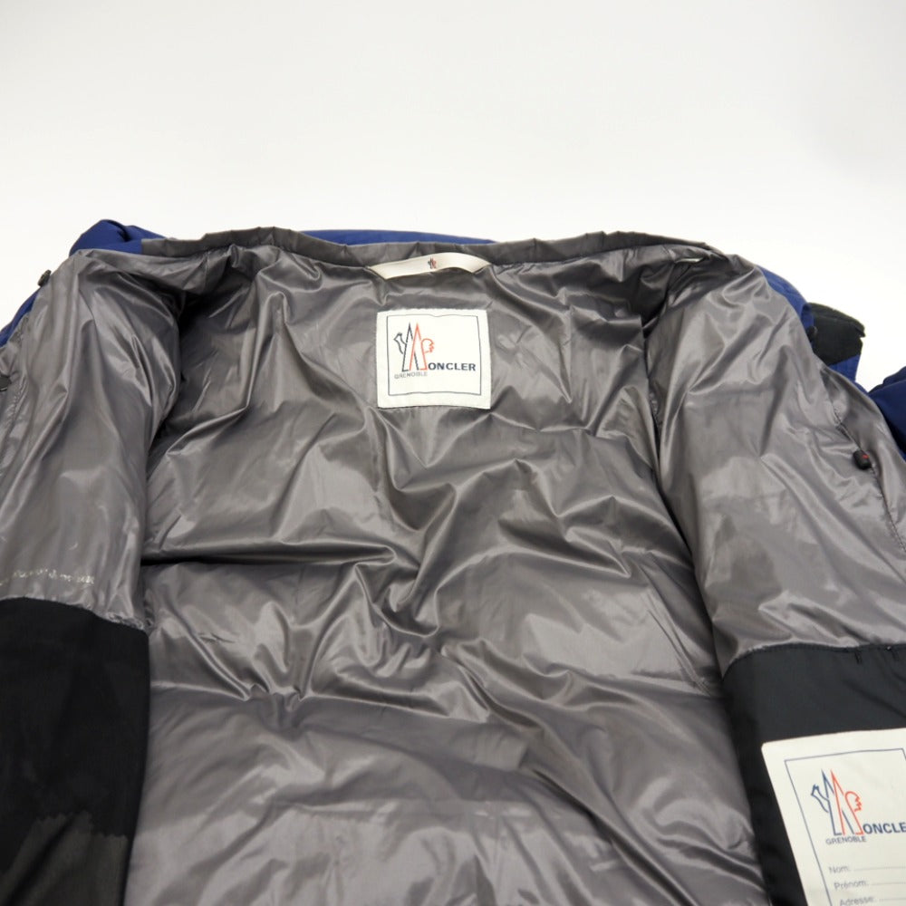 MONCLER Down jacket Polyester, Nylon Navy Grenoble RODENBERG 14 years mens No size listed Used Authentic