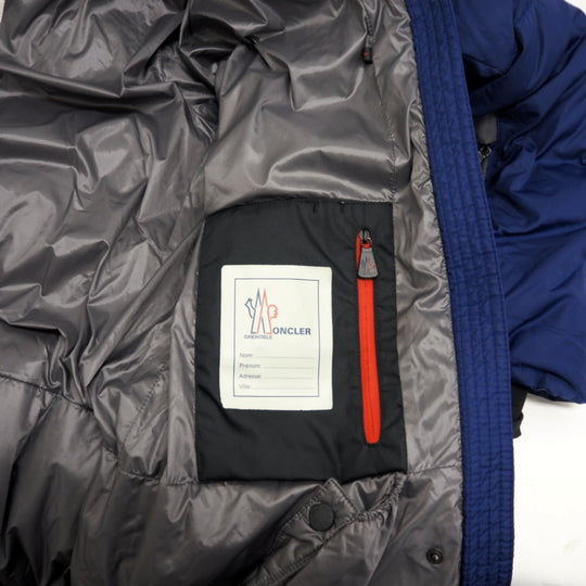 MONCLER Down jacket Polyester, Nylon Navy Grenoble RODENBERG 14 years mens No size listed Used Authentic