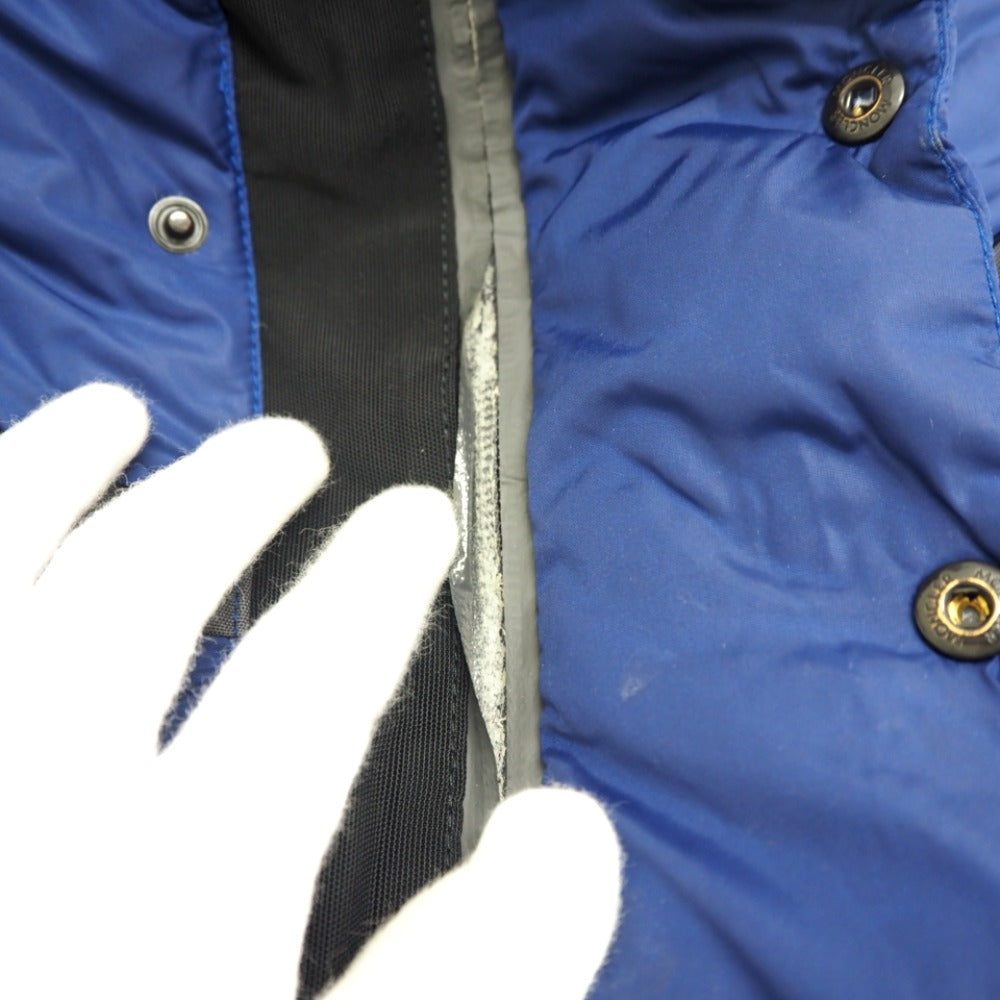 MONCLER Down jacket Polyester, Nylon Navy Grenoble RODENBERG 14 years mens No size listed Used Authentic