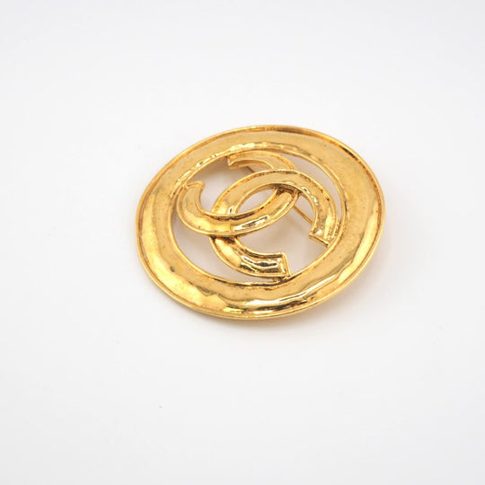 CHANEL Brooch Gold Plated gold 94P COCO Mark Women Used Authentic