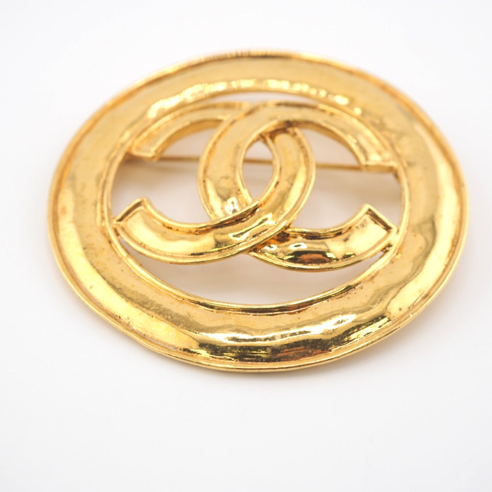 CHANEL Brooch Gold Plated gold 94P COCO Mark Women Used Authentic