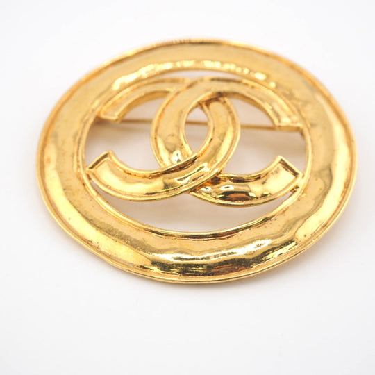 CHANEL Brooch Gold Plated gold 94P COCO Mark Women Used Authentic