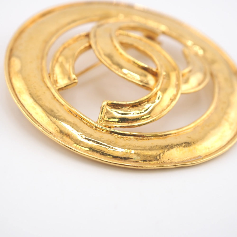 CHANEL Brooch Gold Plated gold 94P COCO Mark Women Used Authentic