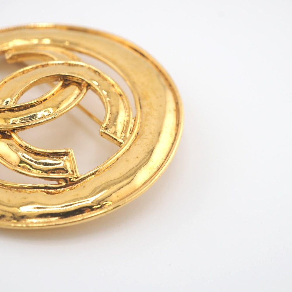 CHANEL Brooch Gold Plated gold 94P COCO Mark Women Used Authentic