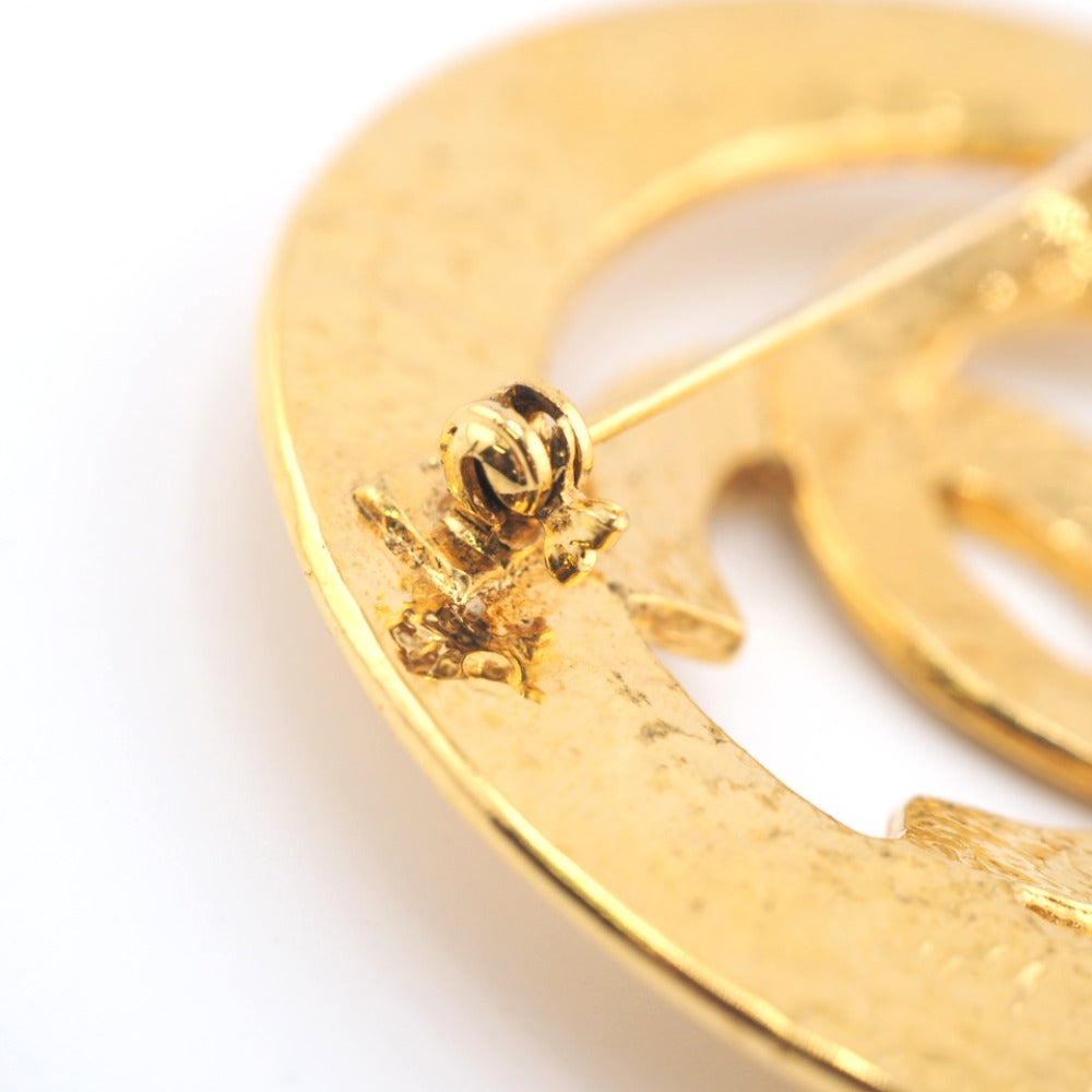 CHANEL Brooch Gold Plated gold 94P COCO Mark Women Used Authentic