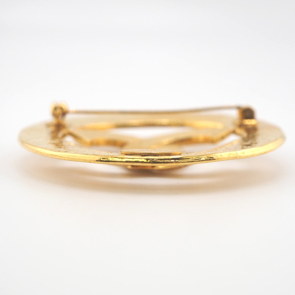 CHANEL Brooch Gold Plated gold 94P COCO Mark Women Used Authentic