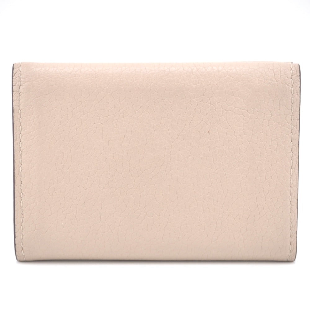 LOUIS VUITTON Tri-fold wallet M69340 Taurillon Clemence beige Taurillon Clemence Portefeuille Lock Mini Women Used Authentic