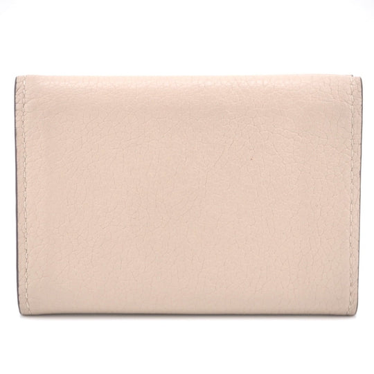 LOUIS VUITTON Tri-fold wallet M69340 Taurillon Clemence beige Taurillon Clemence Portefeuille Lock Mini Women Used Authentic