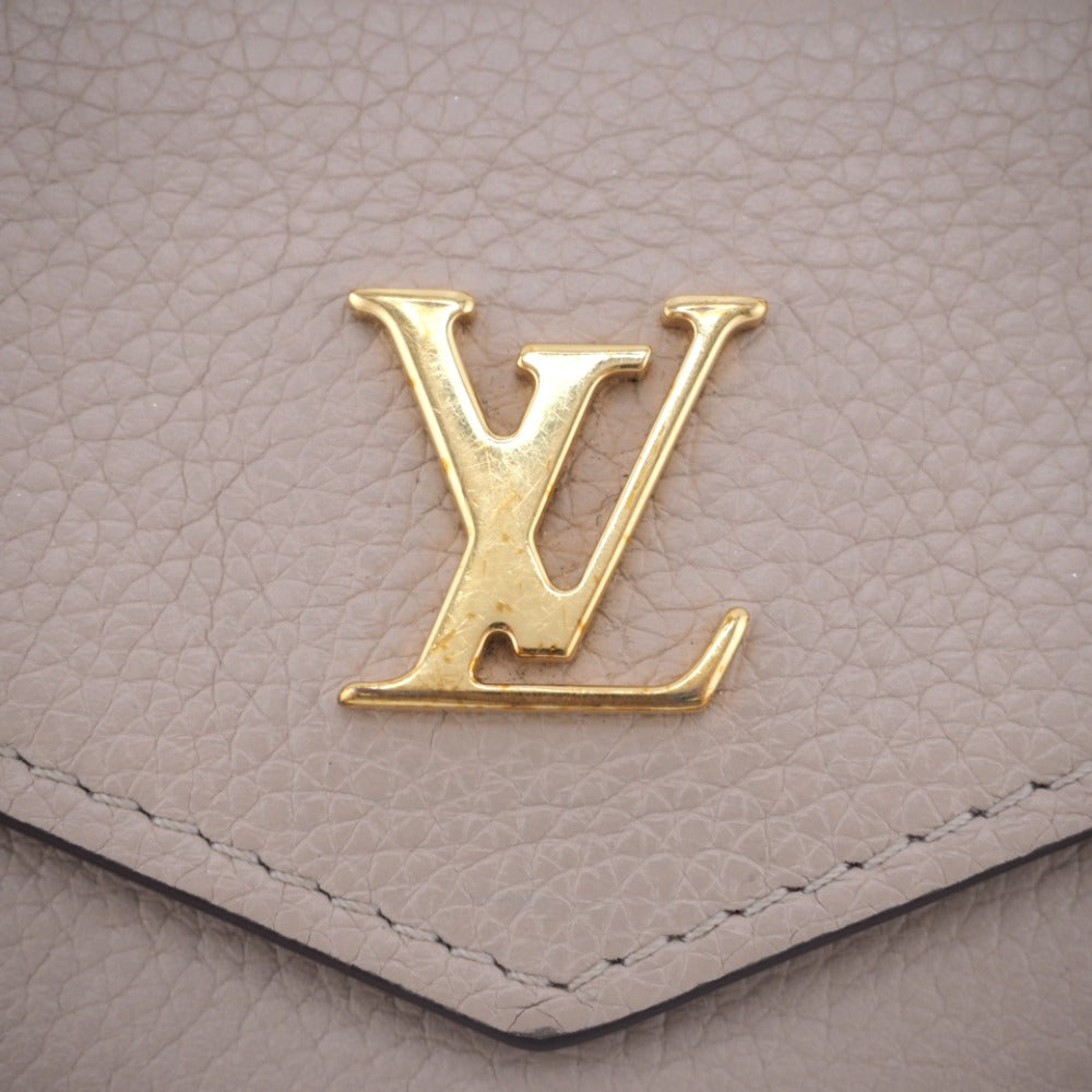 LOUIS VUITTON Tri-fold wallet M69340 Taurillon Clemence beige Taurillon Clemence Portefeuille Lock Mini Women Used Authentic