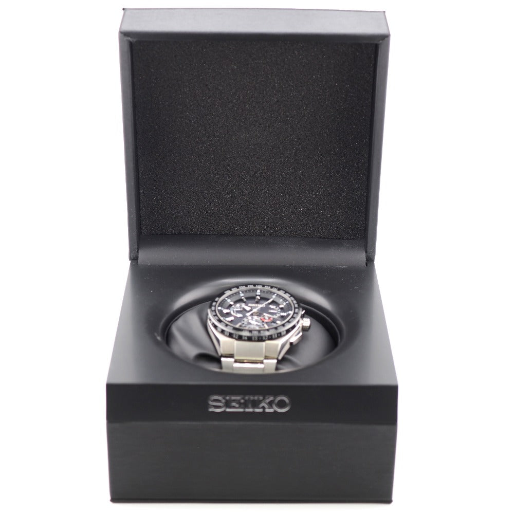 SEIKO Watches Solar Powered Radio Watch 8X53-0AV0 7N0227 Ceramic, Titanium Silver GPSSolar Powered Astron black dial mens Used Authentic