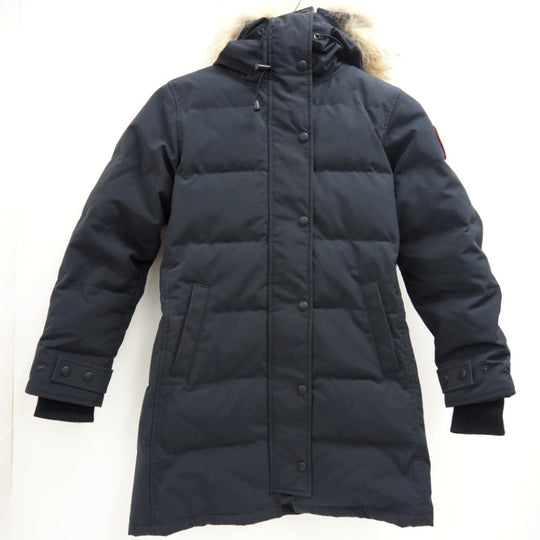 CANADA GOOSE Down jacket 3802la Cotton, Polyester Navy SHELBURNE PARKA Women XS/TP Used Authentic