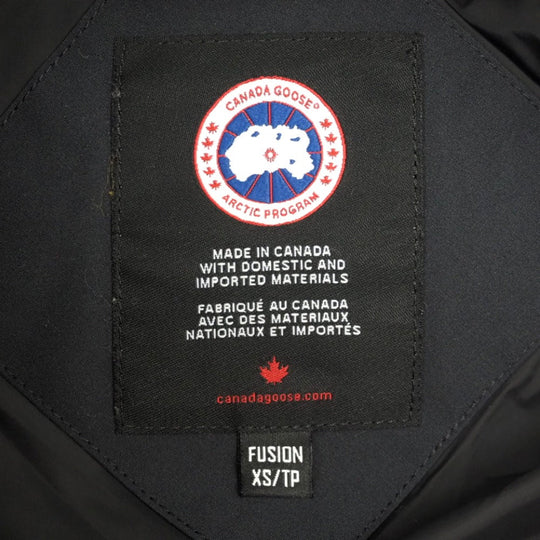 CANADA GOOSE Down jacket 3802la Cotton, Polyester Navy SHELBURNE PARKA Women XS/TP Used Authentic