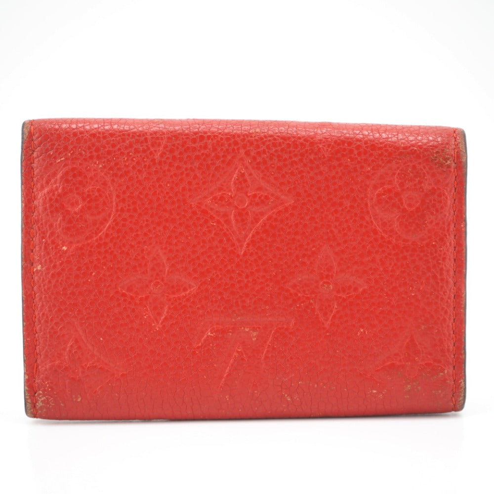 LOUIS VUITTON Key case Key holder  M63708 leather Red Multicles6 Ann Platt Women Used Authentic