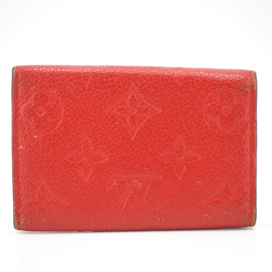 LOUIS VUITTON Key case Key holder  M63708 leather Red Multicles6 Ann Platt Women Used Authentic