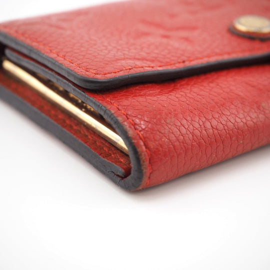 LOUIS VUITTON Key case Key holder  M63708 leather Red Multicles6 Ann Platt Women Used Authentic