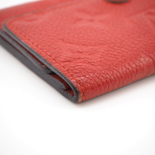 LOUIS VUITTON Key case Key holder  M63708 leather Red Multicles6 Ann Platt Women Used Authentic