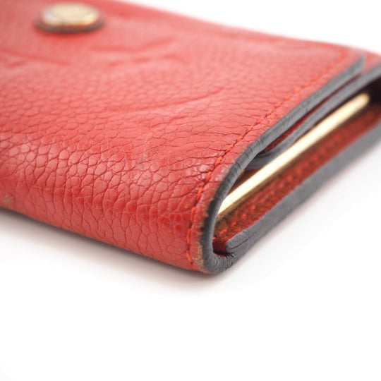 LOUIS VUITTON Key case Key holder  M63708 leather Red Multicles6 Ann Platt Women Used Authentic