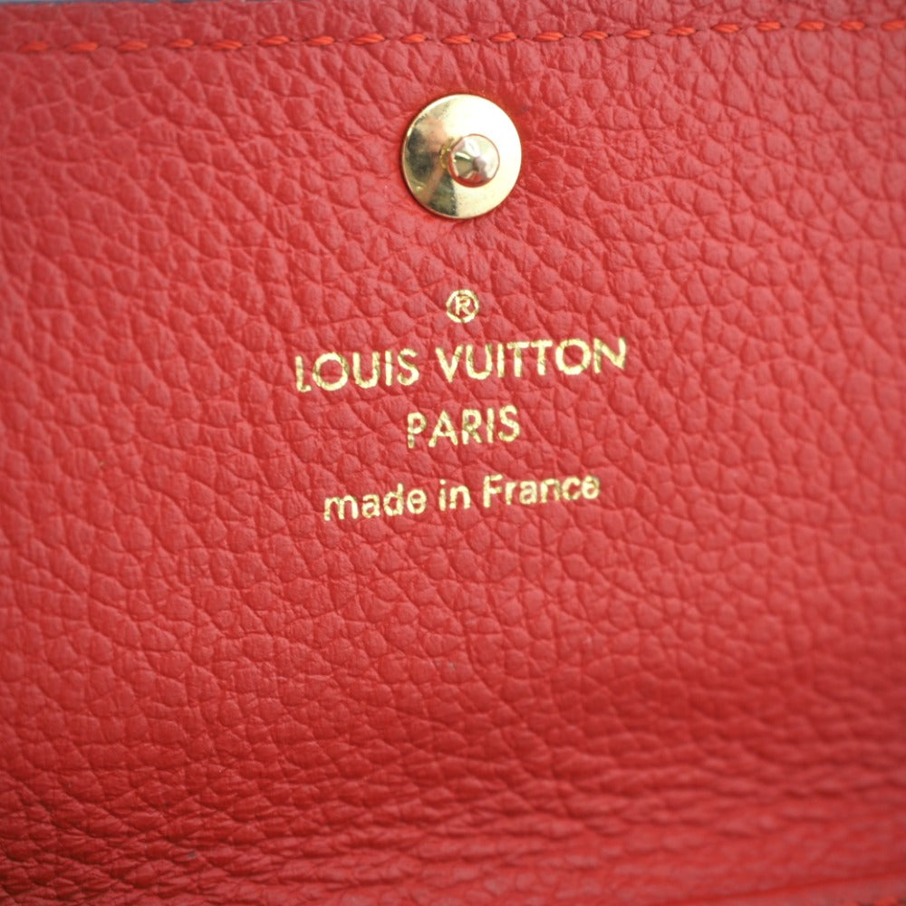 LOUIS VUITTON Key case Key holder  M63708 leather Red Multicles6 Ann Platt Women Used Authentic