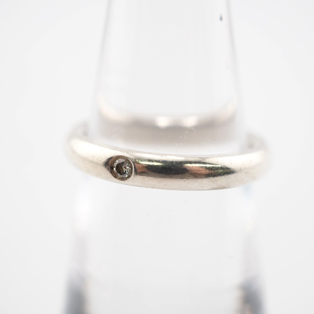 TIFFANY&Co. Ring Silver925, Diamond Silver Stacking band ring Women Used Authentic