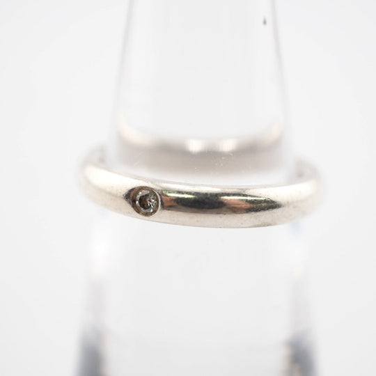 TIFFANY&Co. Ring Silver925, Diamond Silver Stacking band ring Women Used Authentic