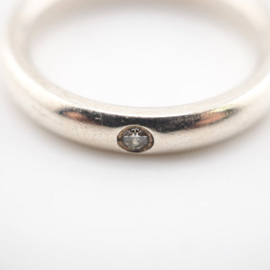 TIFFANY&Co. Ring Silver925, Diamond Silver Stacking band ring Women Used Authentic