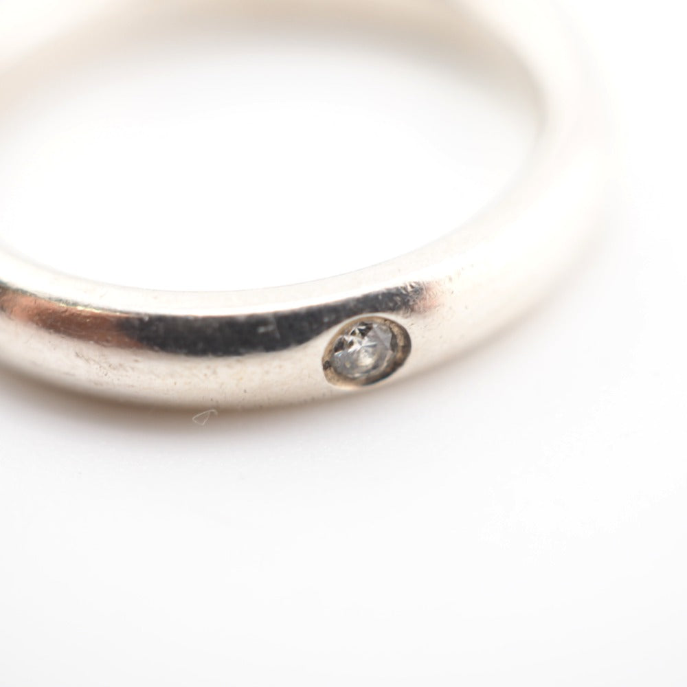 TIFFANY&Co. Ring Silver925, Diamond Silver Stacking band ring Women Used Authentic