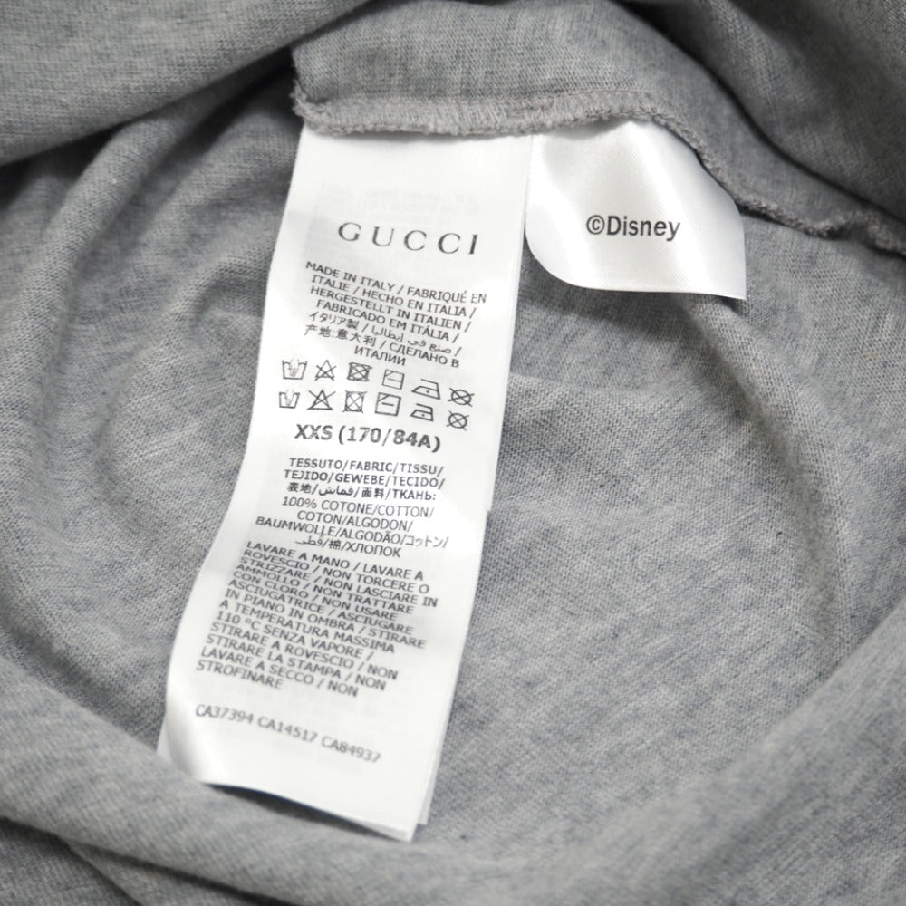 GUCCI Short sleeve T-shirt 548334 cotton gray Donald duck unisex(Unisex) XXS Used Authentic