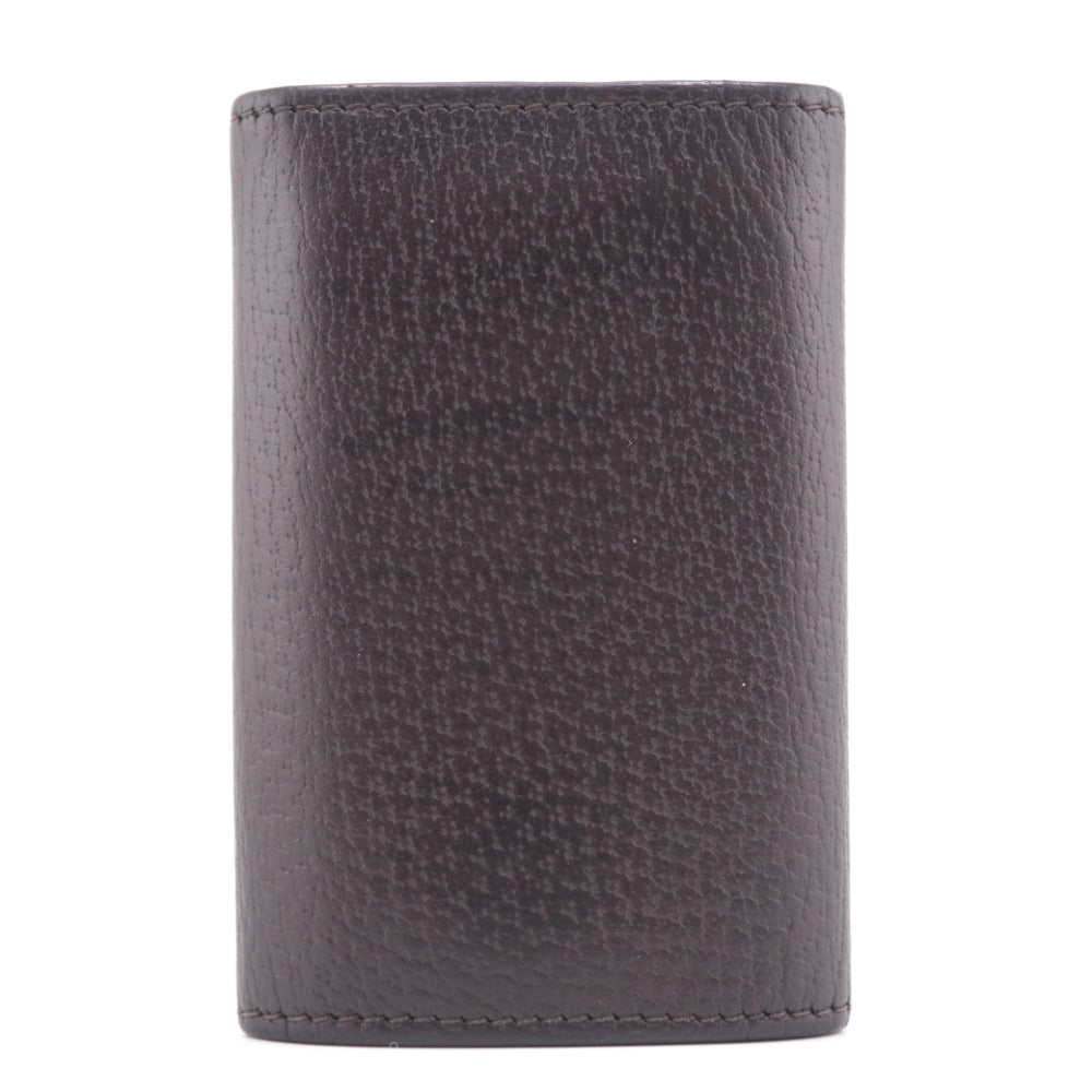 GUCCI Key case Key holder  435305 leather Brown six hooks GG Marmont unisex(Unisex) Used Authentic