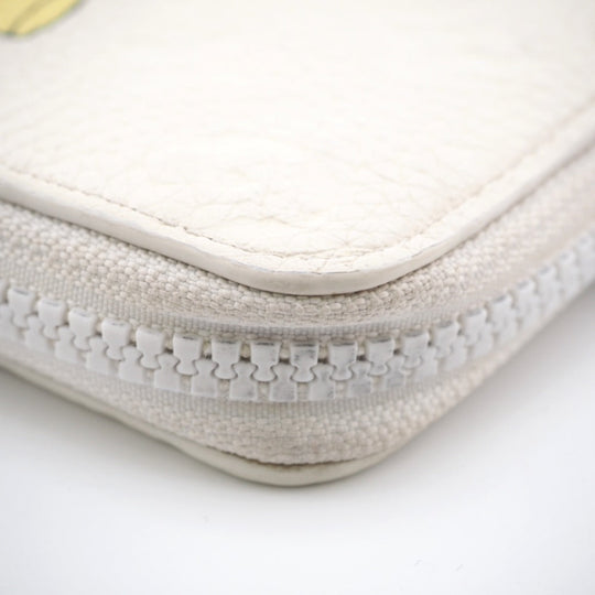 LOUIS VUITTON Long Wallet Purse M80337 leather white Zip Around Monogram Friends Zippy Wallet Vertical mens(Unisex) Used Authentic