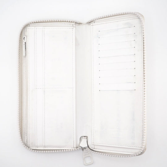 LOUIS VUITTON Long Wallet Purse M80337 leather white Zip Around Monogram Friends Zippy Wallet Vertical mens(Unisex) Used Authentic