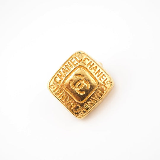CHANEL Earring Gold Plated gold 99A COCO Mark Women Used Authentic