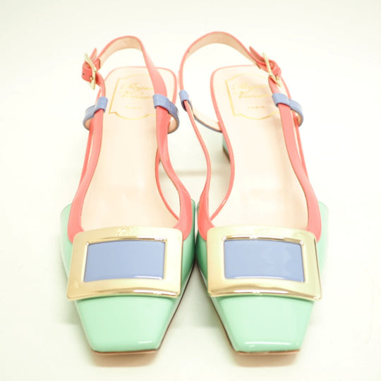 ROGERVIVIER pumps Patent leather pink Slingback Strap pumps Women 40 Used Authentic