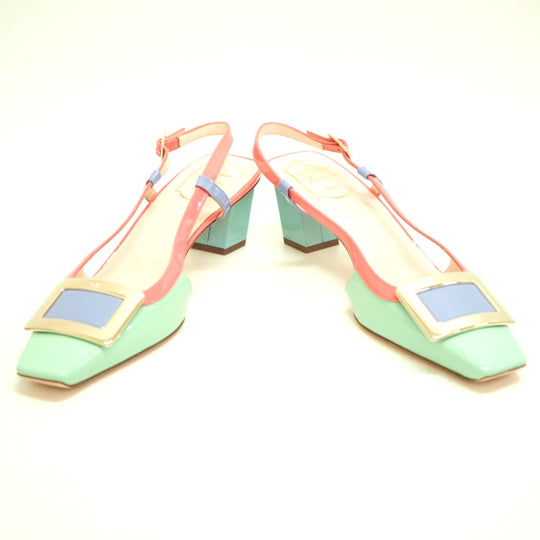 ROGERVIVIER pumps Patent leather pink Slingback Strap pumps Women 40 Used Authentic