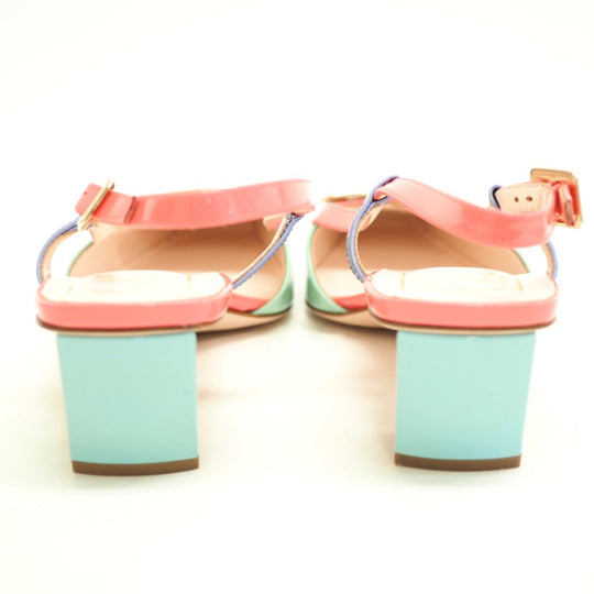 ROGERVIVIER pumps Patent leather pink Slingback Strap pumps Women 40 Used Authentic