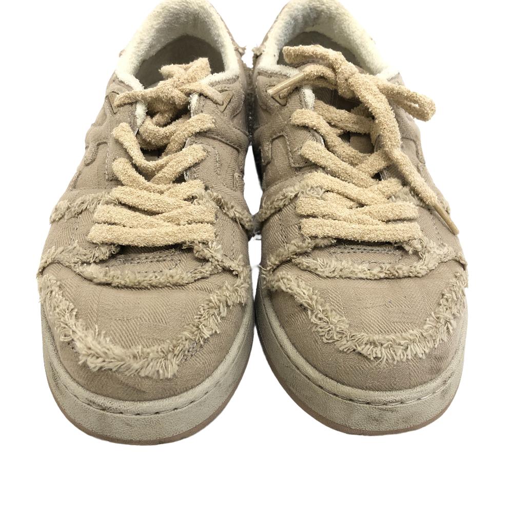 FENDI sneakers 7E1495 fabric beige FENDI MATCH Women 6 Used Authentic