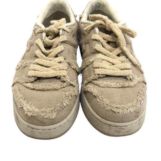 FENDI sneakers 7E1495 fabric beige FENDI MATCH Women 6 Used Authentic