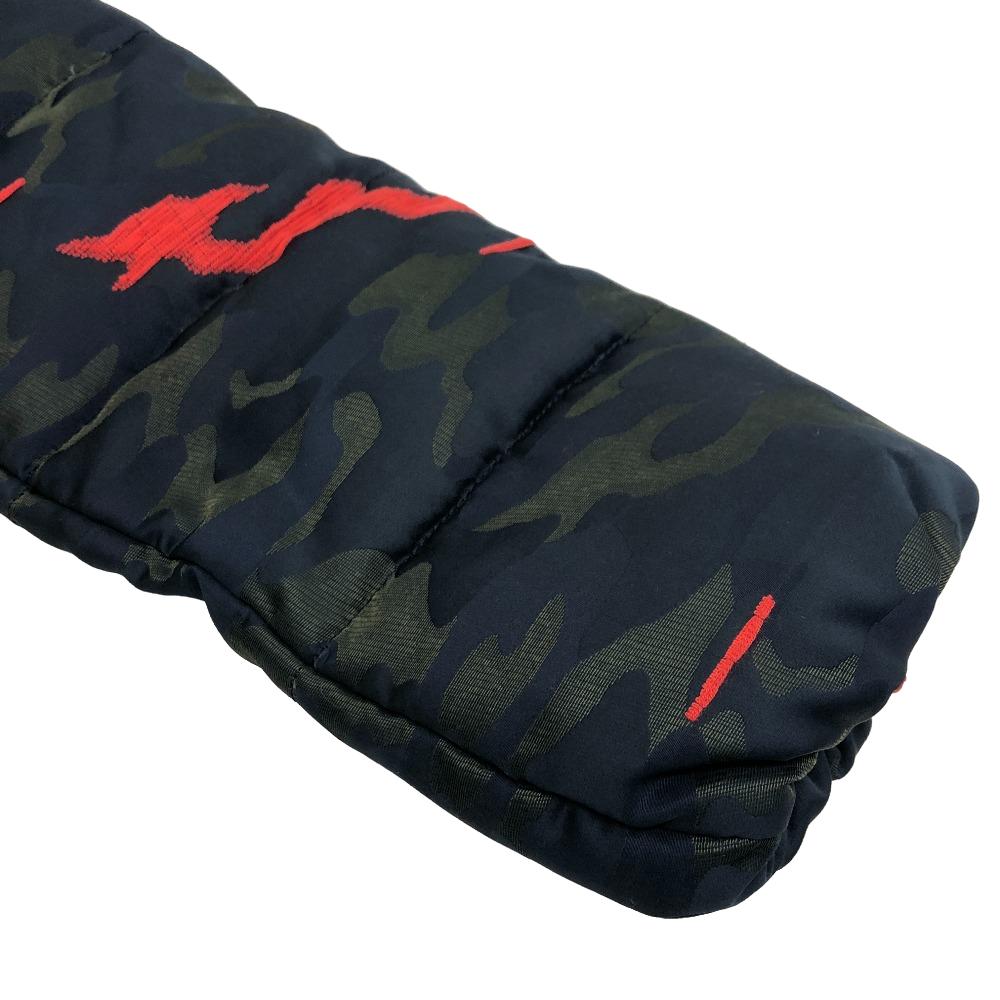 DUVETICA Down jacket polyester Navy Hydrogen Camouflage Women 36 Used Authentic