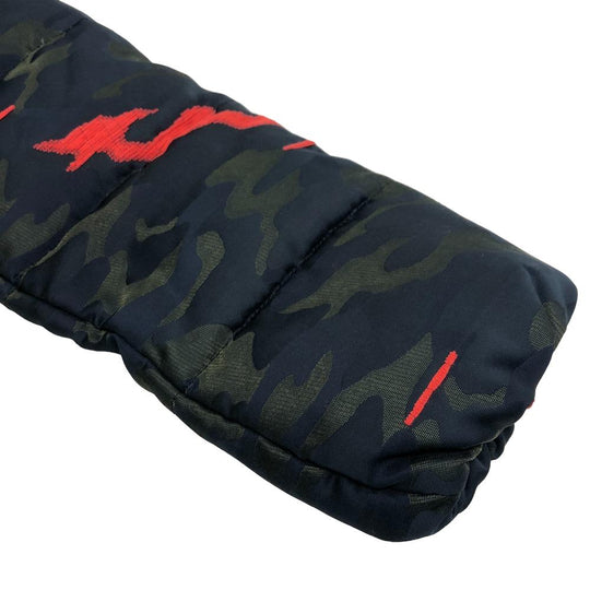 DUVETICA Down jacket polyester Navy Hydrogen Camouflage Women 36 Used Authentic