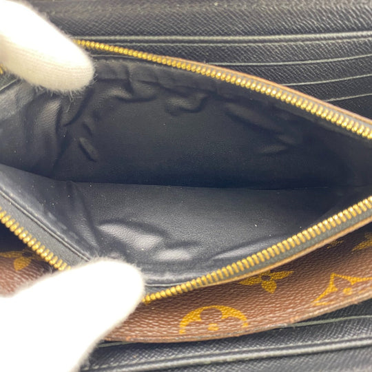 LOUIS VUITTON Long Wallet Purse M61855 leather Brown Zip Around Monogram Zippy wallet Retiro Women Used Authentic