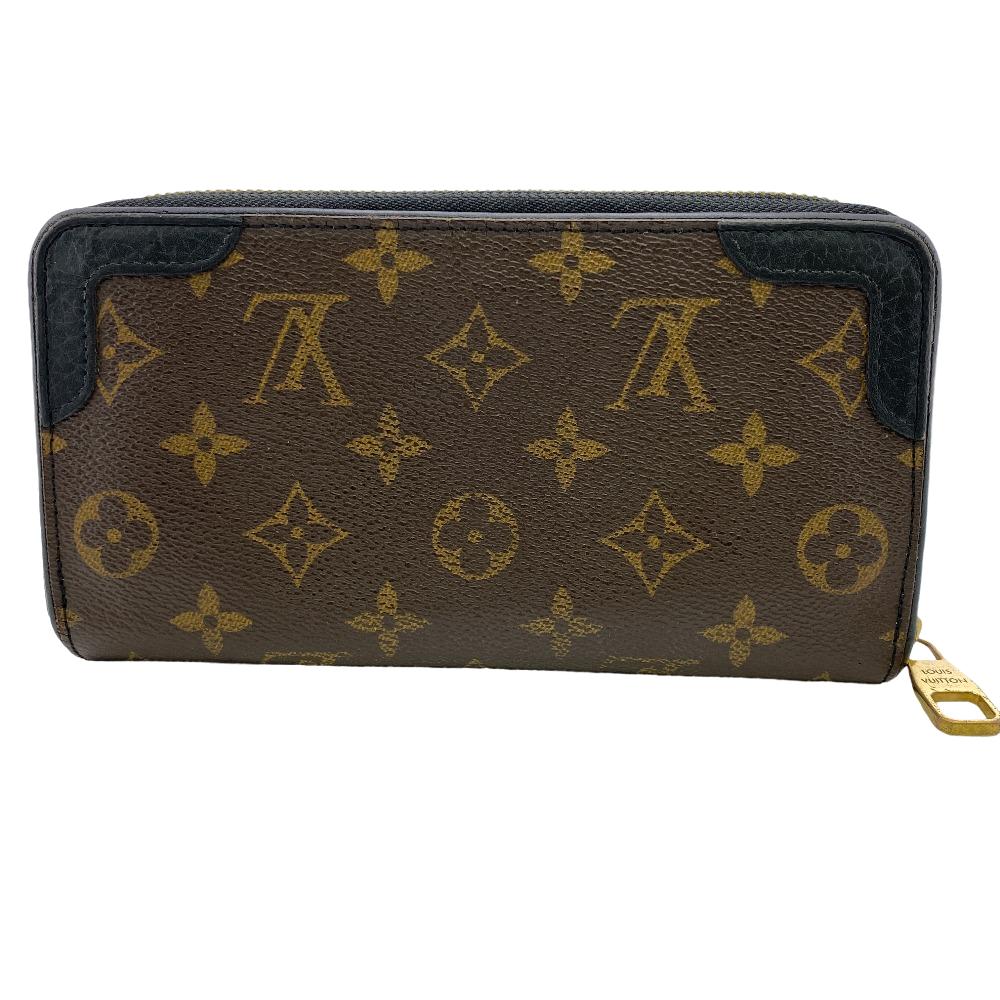 LOUIS VUITTON Long Wallet Purse M61855 leather Brown Zip Around Monogram Zippy wallet Retiro Women Used Authentic