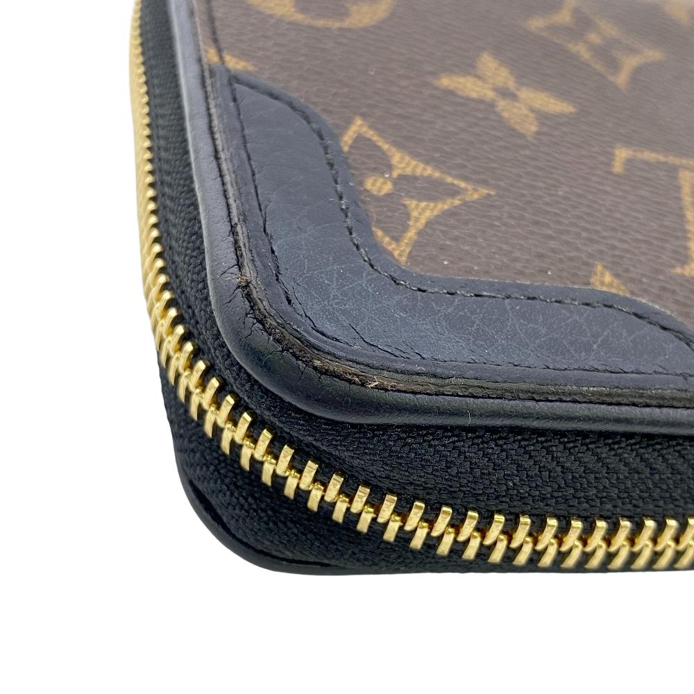 LOUIS VUITTON Long Wallet Purse M61855 leather Brown Zip Around Monogram Zippy wallet Retiro Women Used Authentic