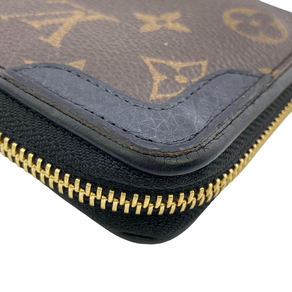 LOUIS VUITTON Long Wallet Purse M61855 leather Brown Zip Around Monogram Zippy wallet Retiro Women Used Authentic